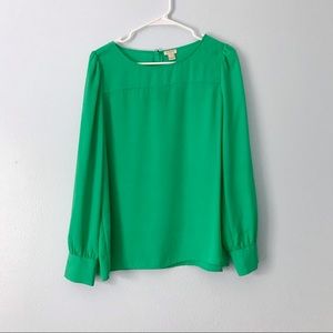J. Crew Kelly green blouse